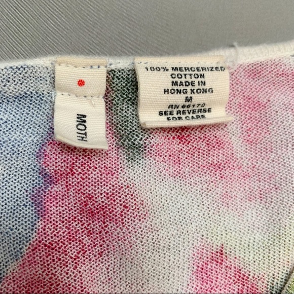 Anthropologie MOTH watercolor vintage cardigan sweater, M. - Picture 7 of 8